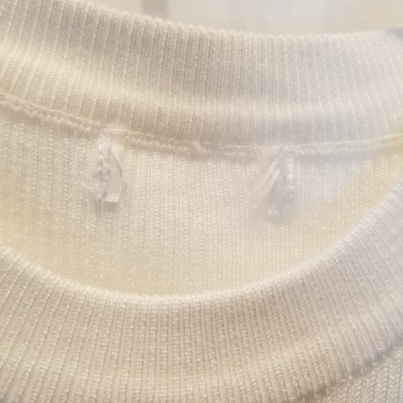 Jiji White Navy Girls Cotton Sleeveless Sweater Sleeveless Round Neck Women's M - Picture 3 of 7